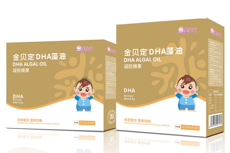 金贝定DHA藻油凝胶糖果儿童DHA，复配DHA藻油+亚麻籽油